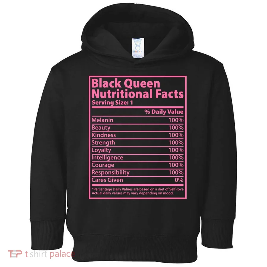 Black Queen Nutritional Facts Toddler Hoodie
