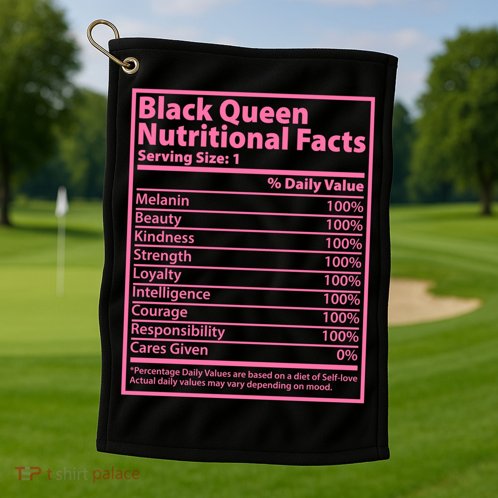 Black Queen Nutritional Facts Golf Towel