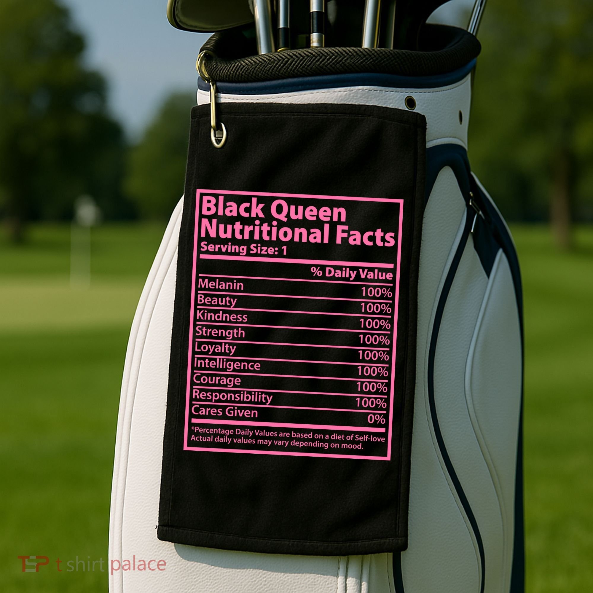 Black Queen Nutritional Facts Golf Towel