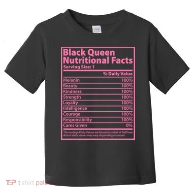 Black Queen Nutritional Facts Toddler T-Shirt