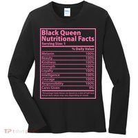 Black Queen Nutritional Facts Women's Long Sleeve Shirt thumb 0