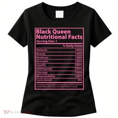 Black Queen Nutritional Facts Women's T-Shirt