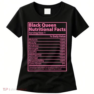Black Queen Nutritional Facts Women's T-Shirt