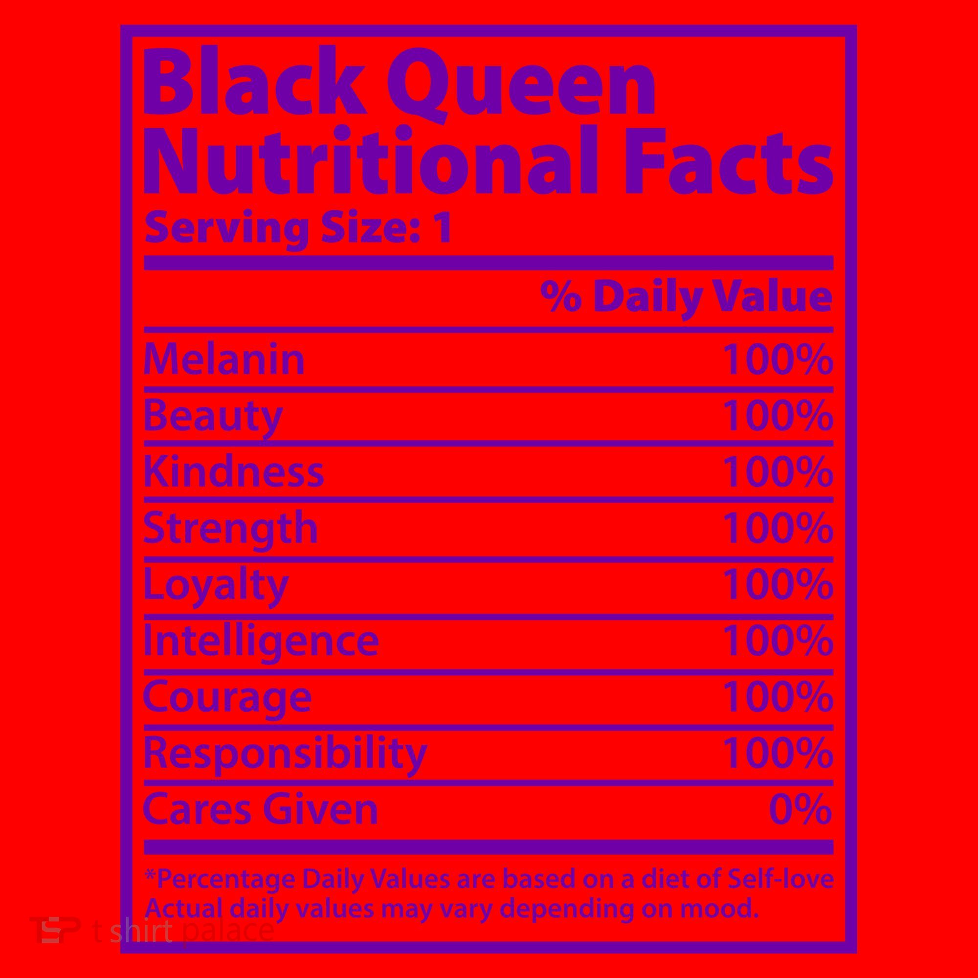 Black Queen Nutritional Facts Santa Hat