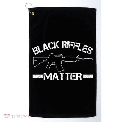Black Riffles Matter Golf Towel
