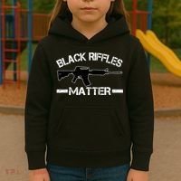Black Riffles Matter Kids Hoodie thumb 3