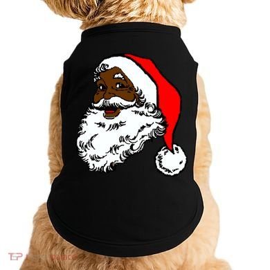 Black Santa Claus Christmas Doggie Tank