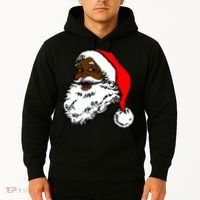 Black Santa Claus Christmas Hoodie thumb 2
