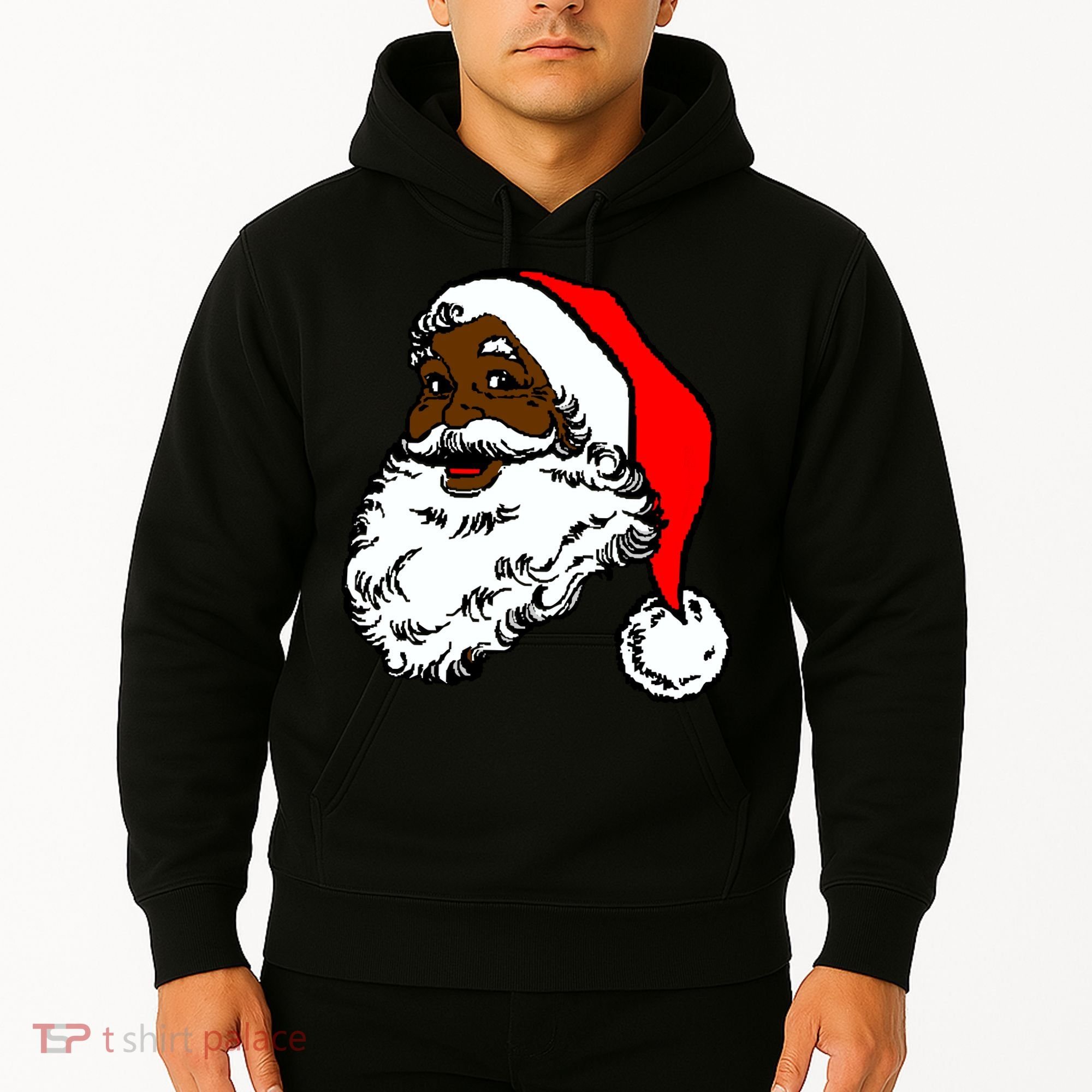 Black Santa Claus Christmas Hoodie