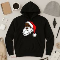 Black Santa Claus Christmas Hoodie thumb 3