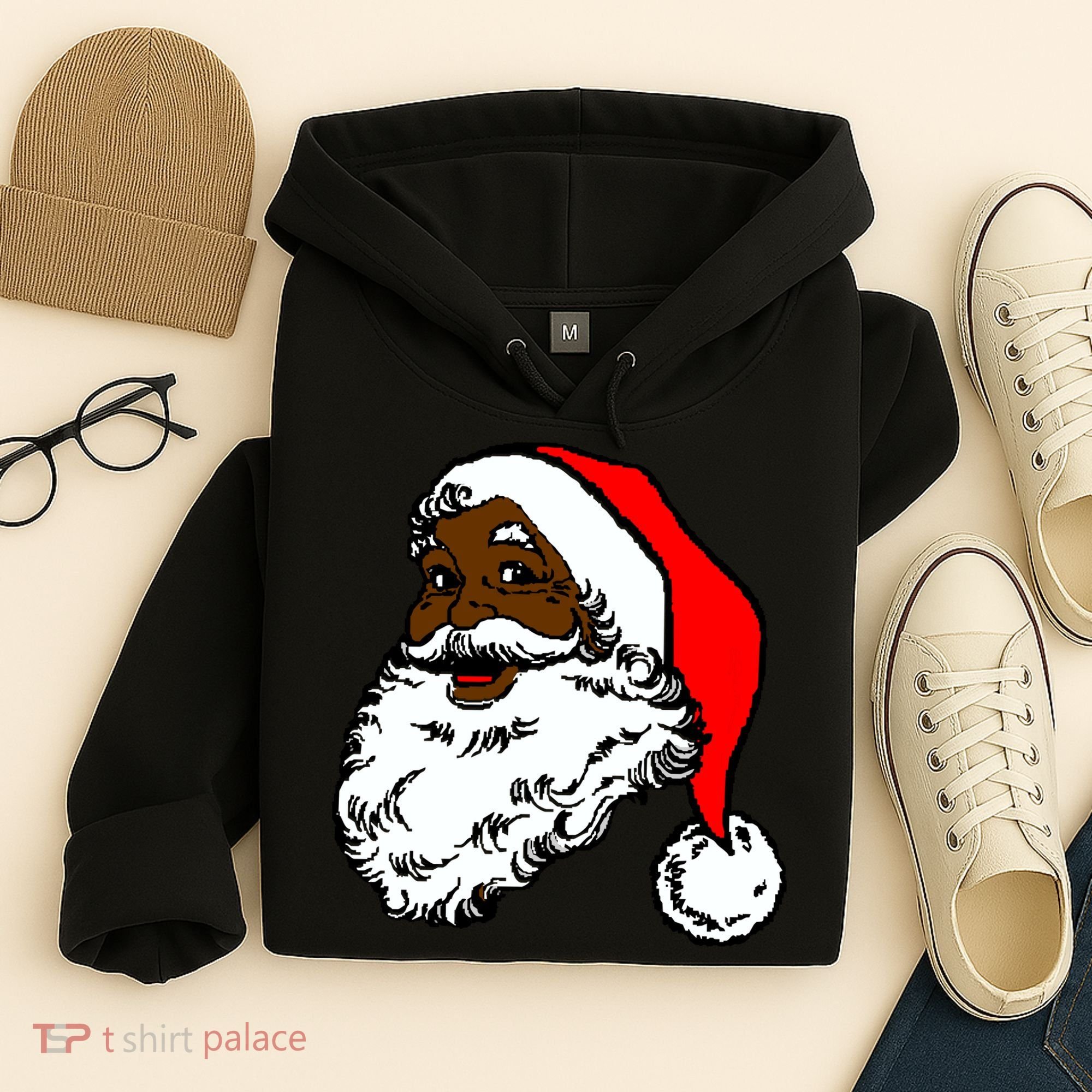 Black Santa Claus Christmas Hoodie