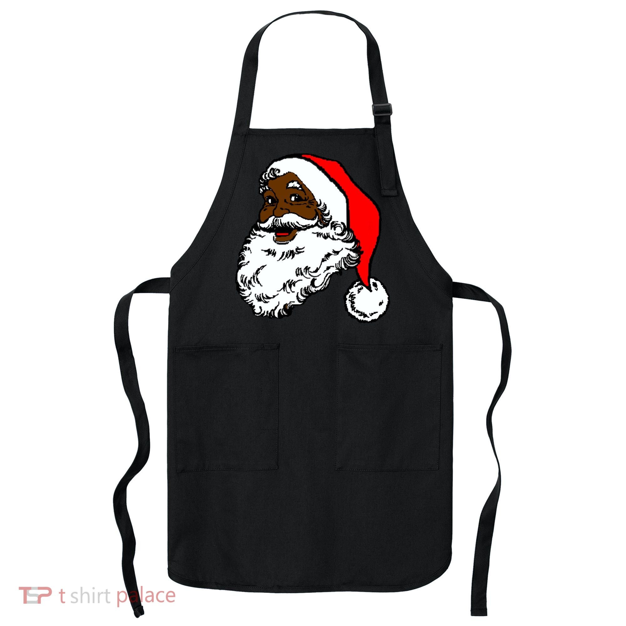 Black Santa Claus Christmas Apron