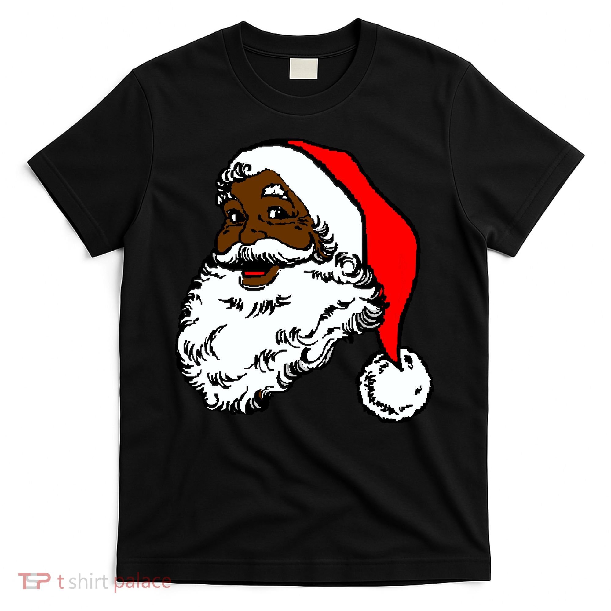 Black Santa Claus Christmas T-Shirt
