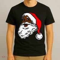 Black Santa Claus Christmas T-Shirt thumb 3