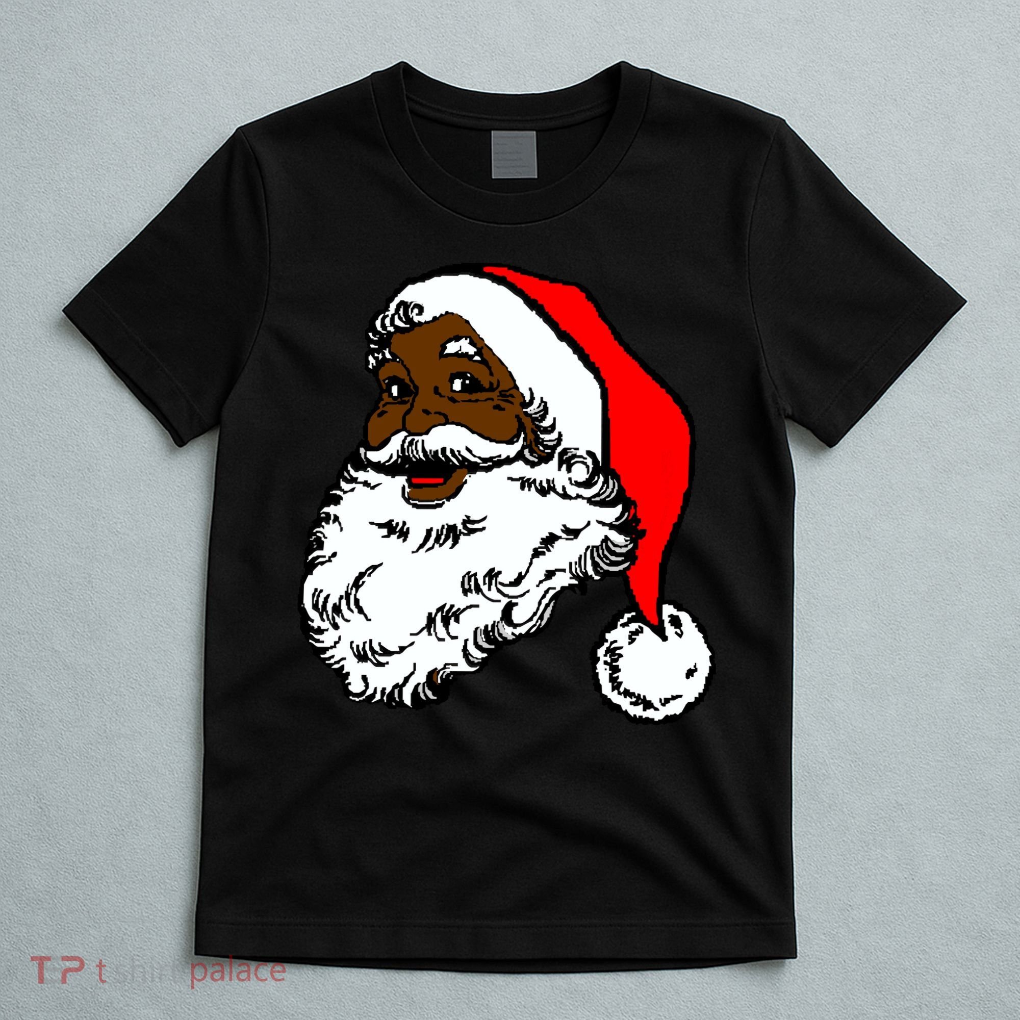 Black Santa Claus Christmas T-Shirt