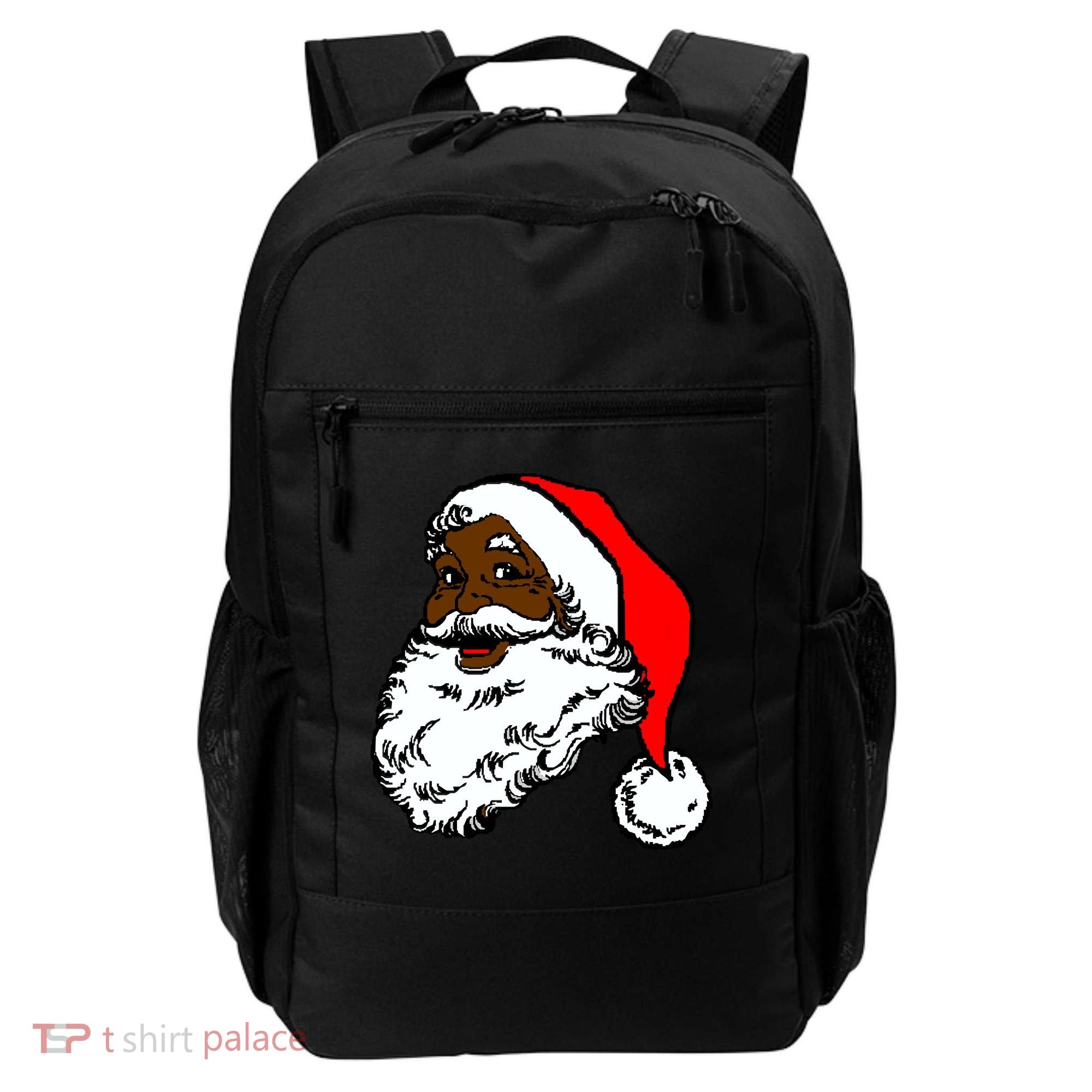 Black Santa Claus Christmas Backpack