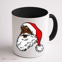 Black Santa Claus Christmas Coffee Mug thumb 1