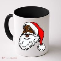 Black Santa Claus Christmas Coffee Mug thumb 0