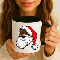 Black Santa Claus Christmas Coffee Mug thumb 3