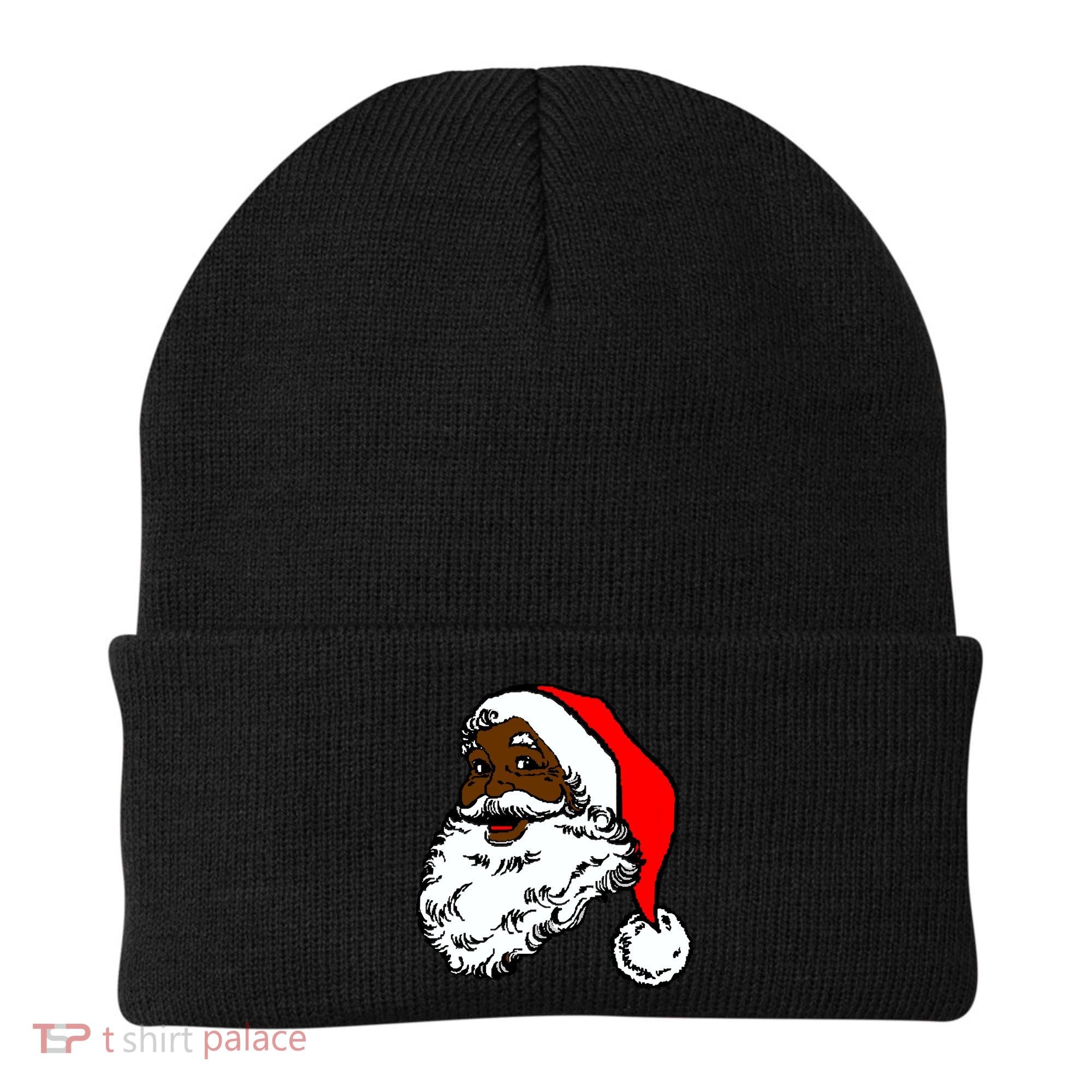 Black Santa Claus Christmas Beanie