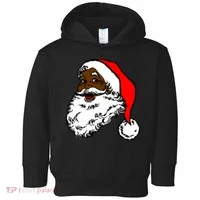 Black Santa Claus Christmas Toddler Hoodie thumb 0