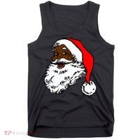 Black Santa Claus Christmas Tank Top thumb 0