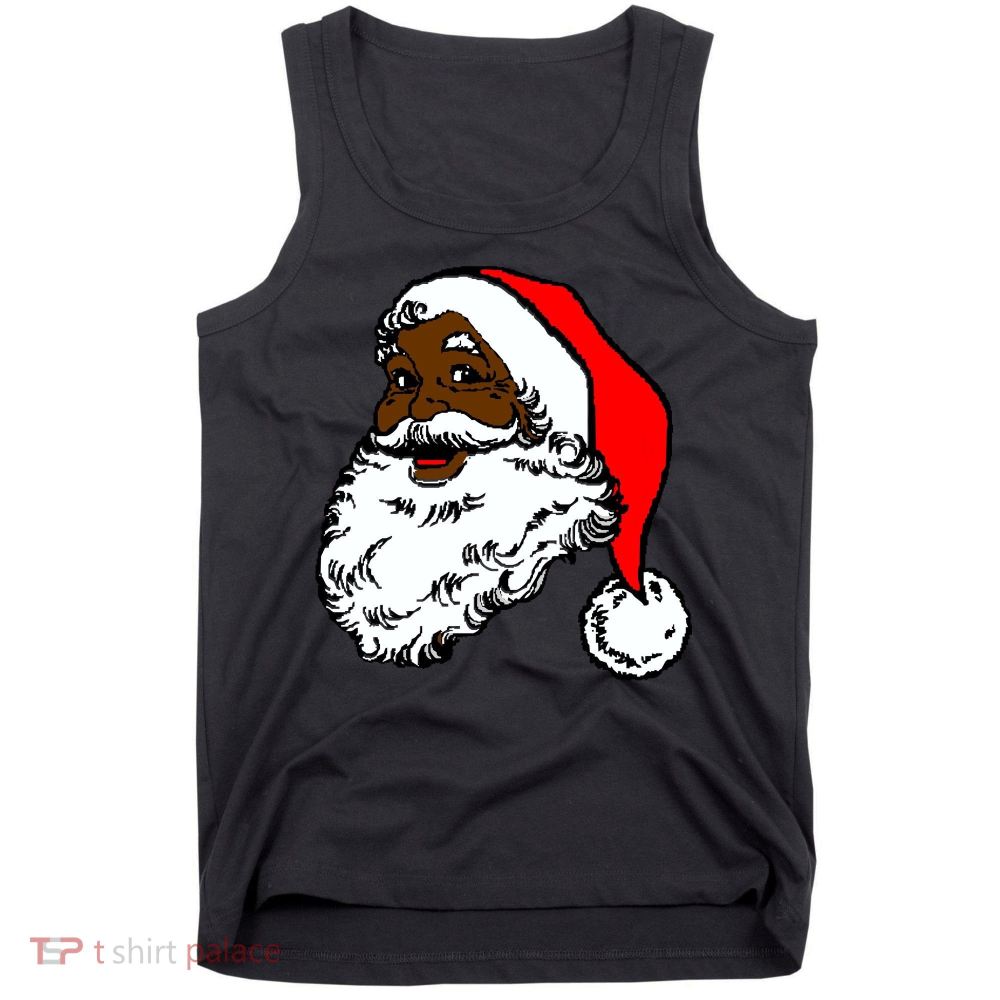 Black Santa Claus Christmas Tank Top