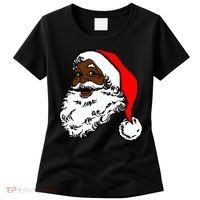 Black Santa Claus Christmas Women's T-Shirt thumb 0