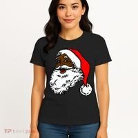 Black Santa Claus Christmas Women's T-Shirt thumb 4