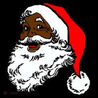 Black Santa Claus Christmas Women's T-Shirt thumb 6