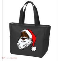 Black Santa Claus Christmas Tote Bag thumb 3