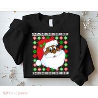 Black Santa Claus Ugly Christmas Sweater Sweatshirt thumb 2