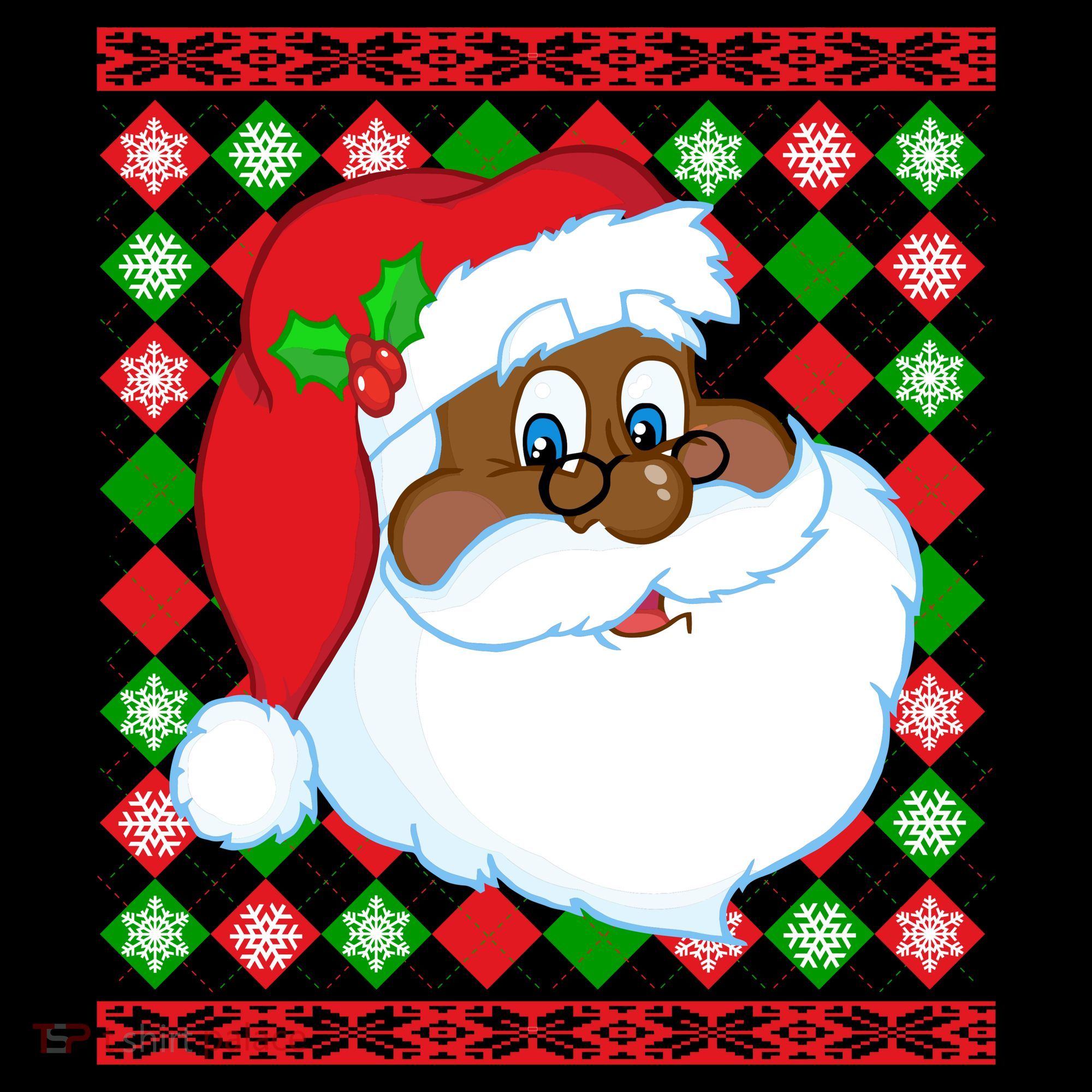 Black Santa Claus Ugly Christmas Sweater Coffee Mug