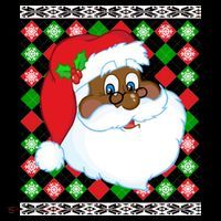 Black Santa Claus Ugly Christmas Sweater Women's Hoodie thumb 2