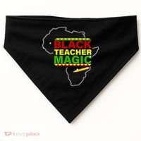 Black Teacher Magic USA-Made Doggie Bandana thumb 0