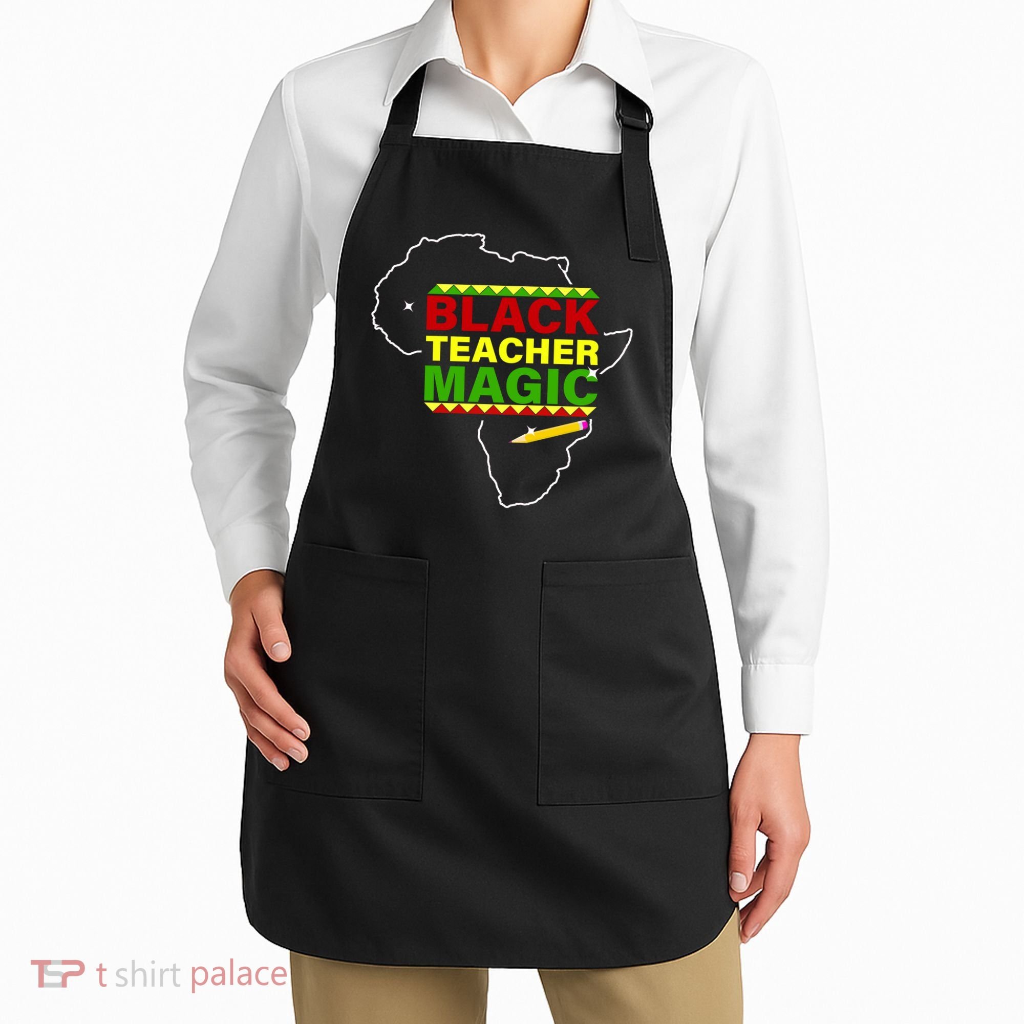 Black Teacher Magic Apron