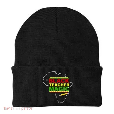 Black Teacher Magic Beanie