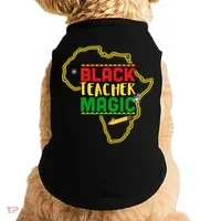 Black Teacher Magic African Pride Doggie Tank thumb 0