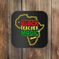 Black Teacher Magic African Pride Coaster thumb 0