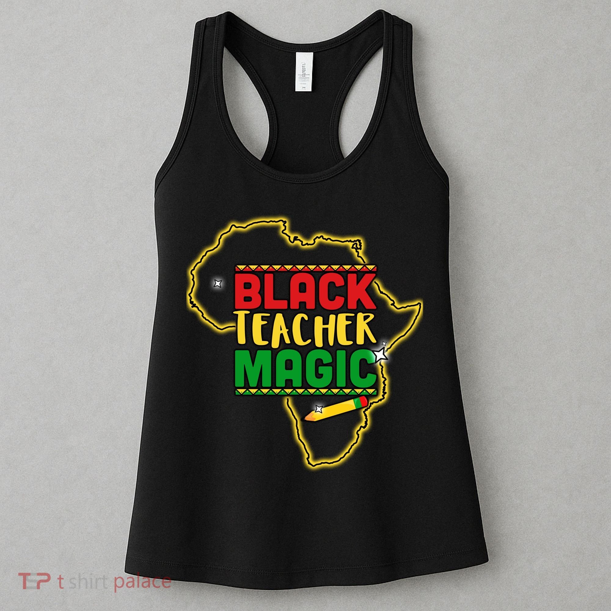 Black Teacher Magic African Pride Women's Tank Top