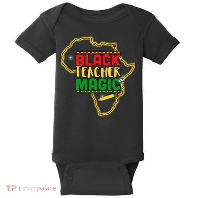 Black Teacher Magic African Pride Baby Bodysuit