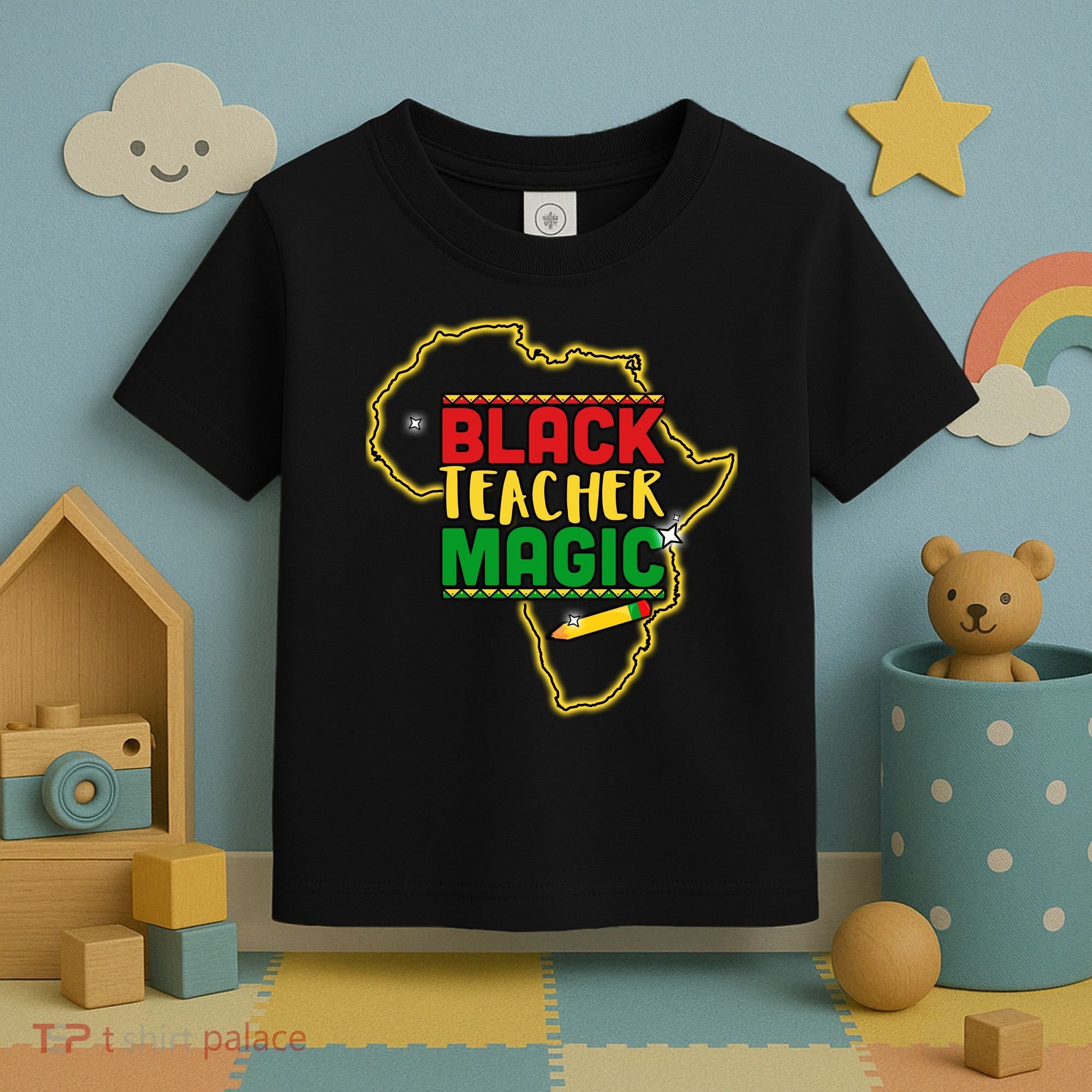 Black Teacher Magic African Pride Toddler T-Shirt