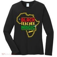 Black Teacher Magic African Pride Women's Long Sleeve Shirt thumb 0
