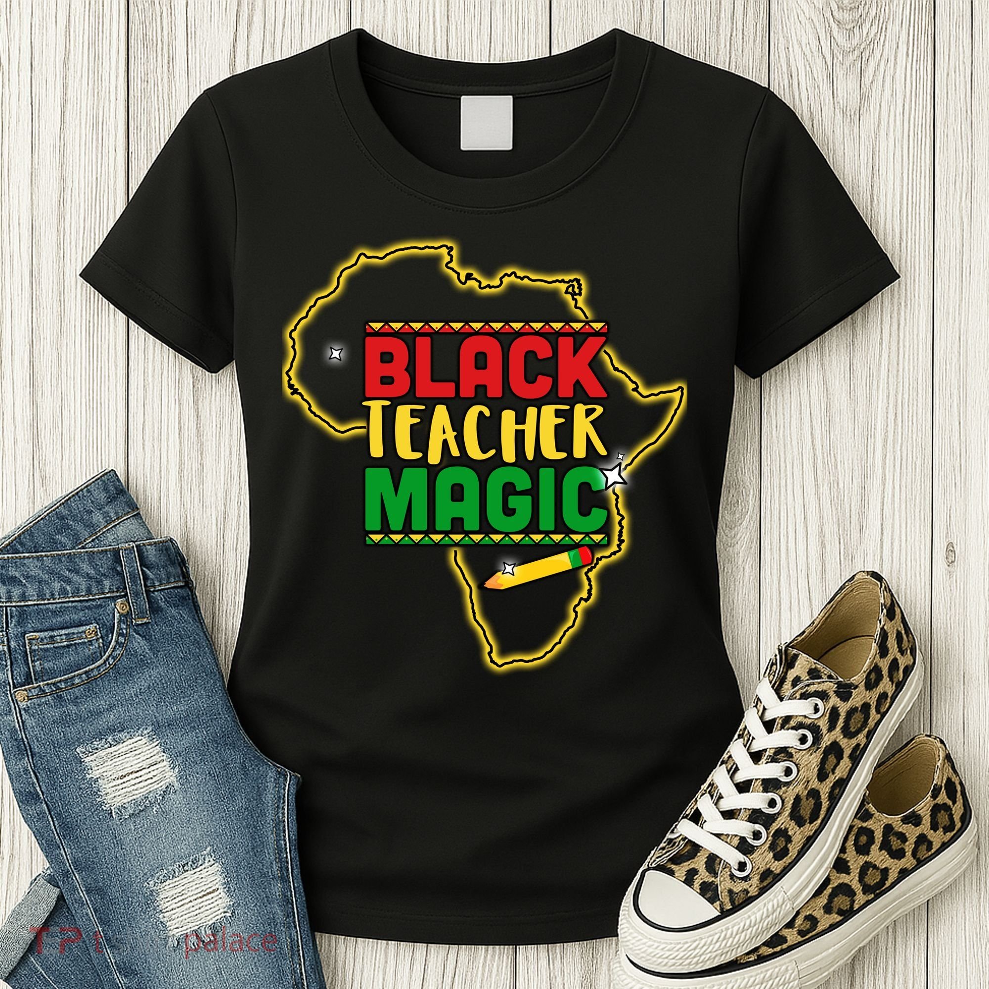 Black Teacher Magic African Pride Women's T-Shirt