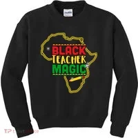Black Teacher Magic African Pride Kids Sweatshirt thumb 0