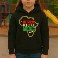 Black Teacher Magic African Pride Kids Hoodie thumb 3