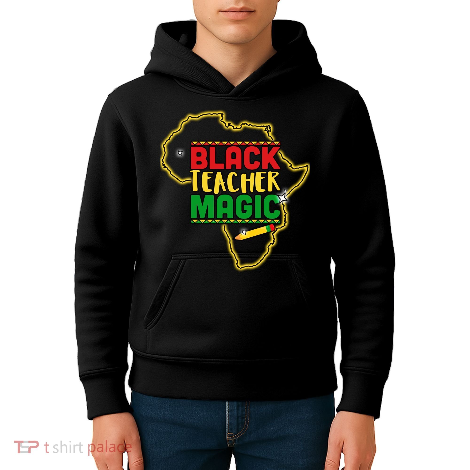 Black Teacher Magic African Pride Kids Hoodie