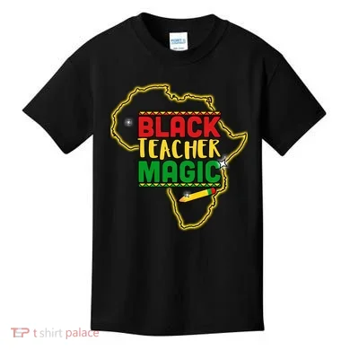 Black Teacher Magic African Pride Kids T-Shirt