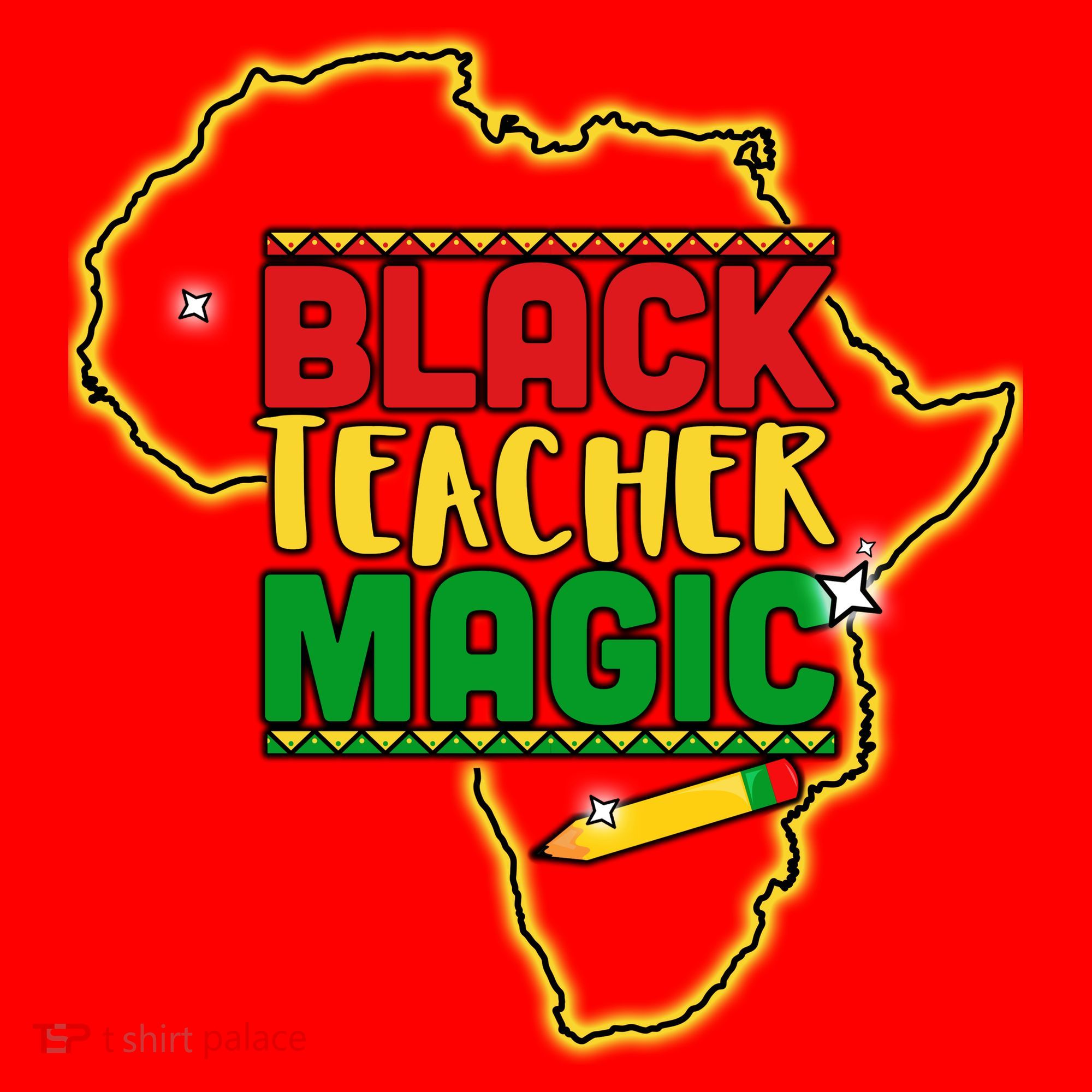 Black Teacher Magic African Pride Santa Hat