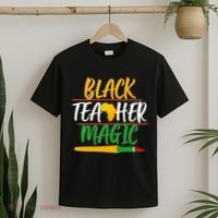 Black Teacher Magic Proud African American T-Shirt thumb 2